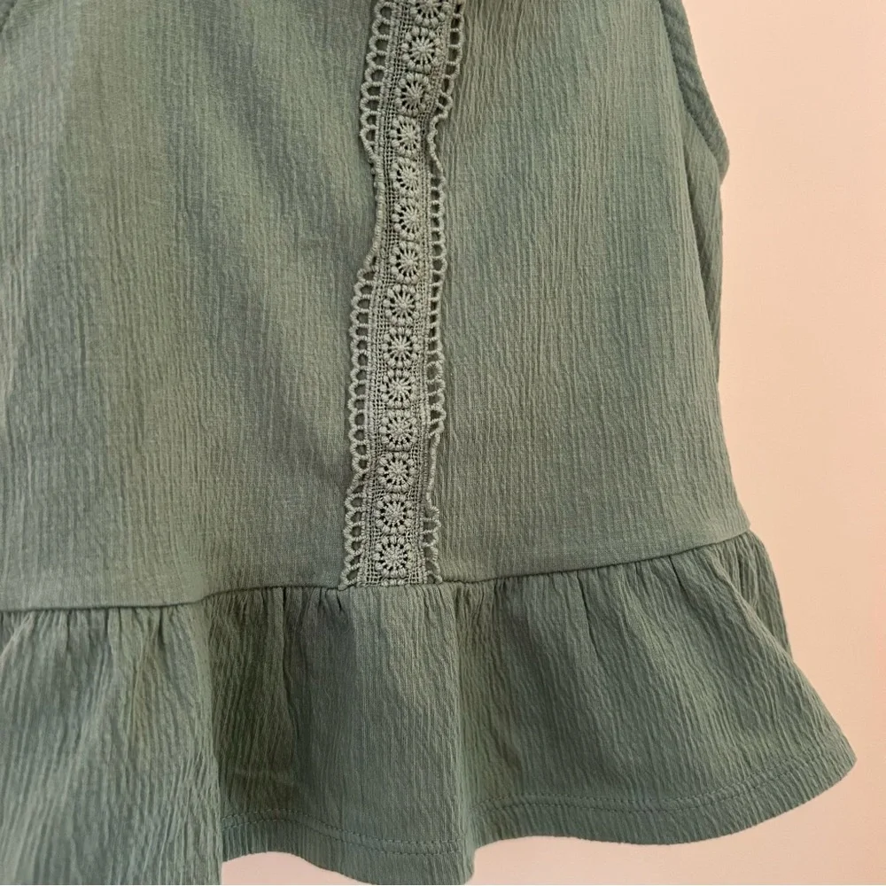 Sage Green Ruffle Hem Tank | Girls Size 3T | The Children’s Place